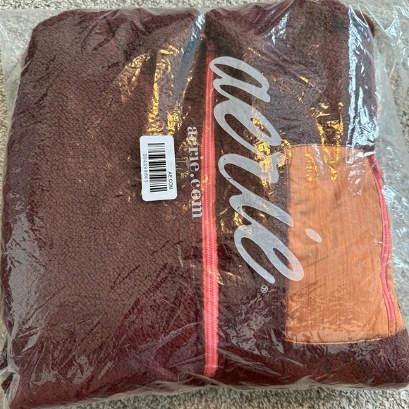 Offline by Aerie Women's Half Zip Fleece‎ Sweatshirt w/Zip Pockets Size XS Brown - Picture 11 of 12